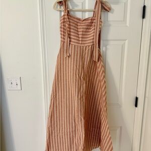 Orange Spaghetti Strap Maxi Sundress